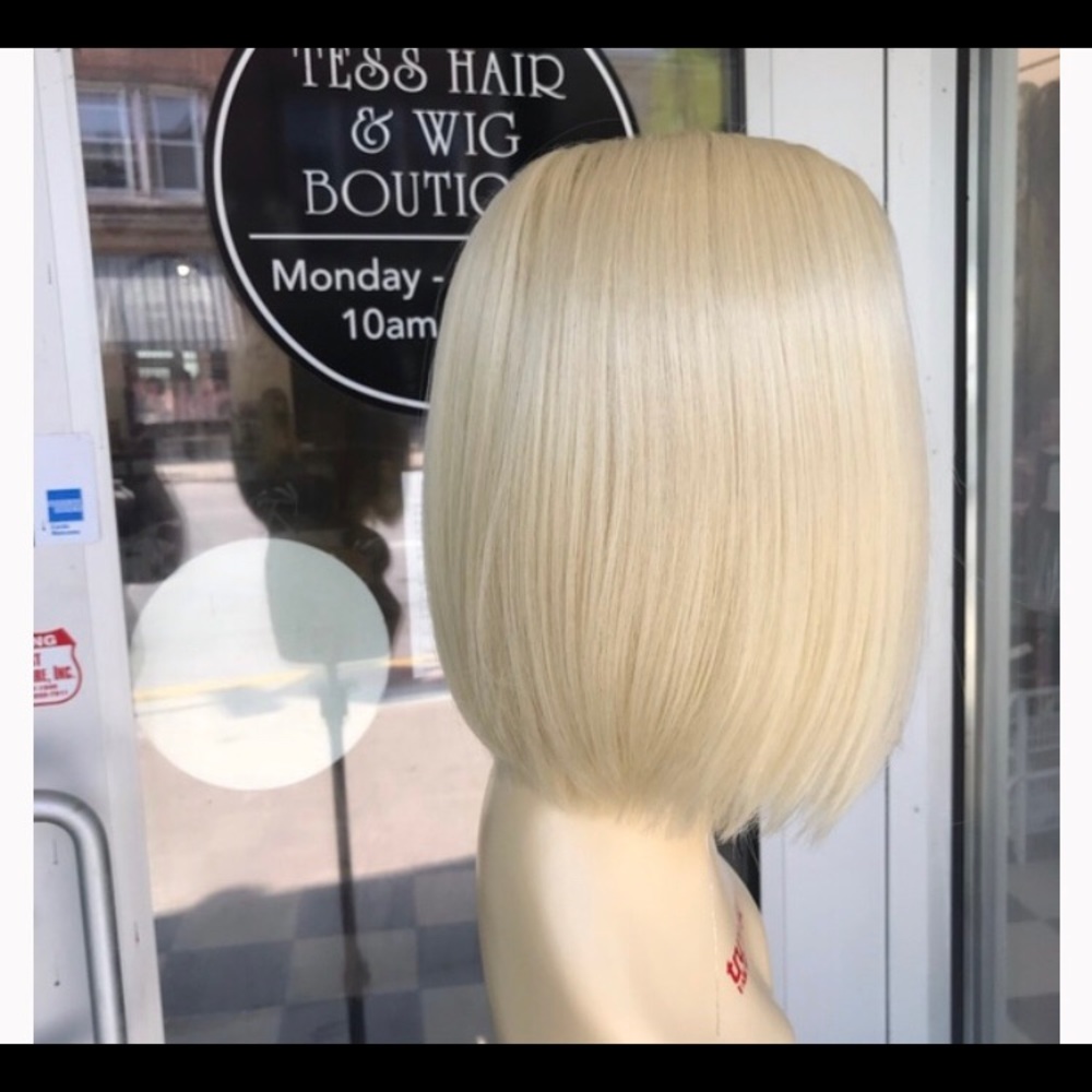 Blonde bob Wig Swisslace Lacefront 613 hair blende - Picture 3 of 8
